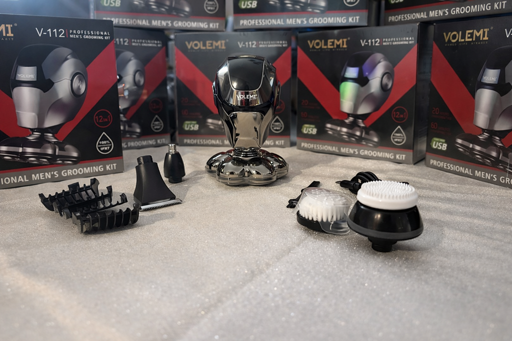 Tondeuse Rasoir  VOLEMI V-112 – Kit Grooming 12-en-1 Rechargeable USB