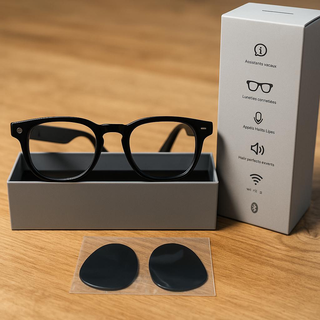 Lunettes Connectées Intelligentes – Commandes Tactiles, Réduction de Bruit & Verres Interchangeables