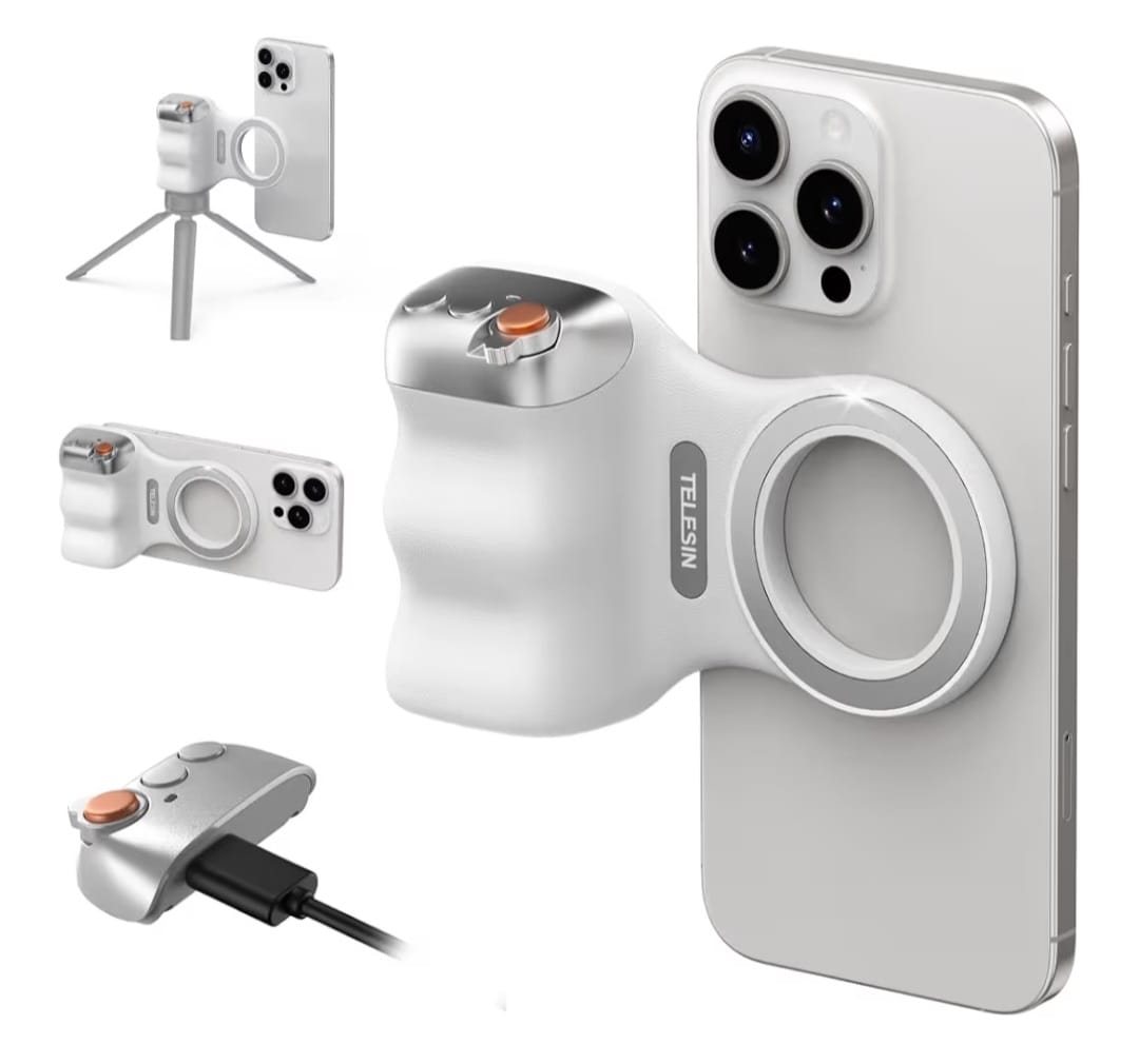 Poignée TELESIN + Lumière LED – Kit Parfait pour Vlog & Vidéo